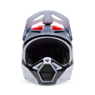 Capacete Fox V1 Flow branco vermeho