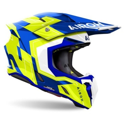 Capacete AIROH Twist 3 Dizzy Azul Amarelo