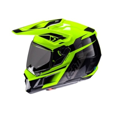 Capacete Leatt Adventure 8.5 Amarelo com oculos