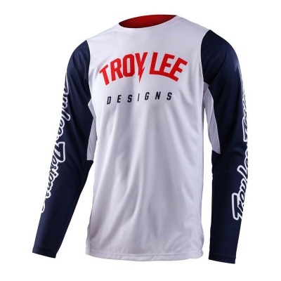 Camisola Troy Lee Designs GP PRO Boltz Branco Azul