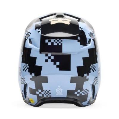 Capacete Fox V1 Digi Image azul preto