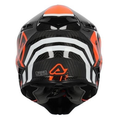 Capacete Acerbis Steel Carbon Preto Laranja