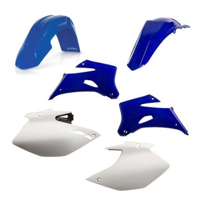 Peças plásticas para moto azul e branco, estilo moderno