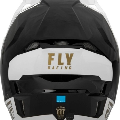 Capacete de motocross branco e preto FLY RACING com certificação DOT