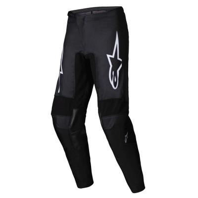 Calças de motociclismo pretas com logos brancos Alpinestars