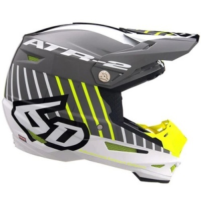 CAPACETE 6D ATR-2 Motion Amarelo Cinza