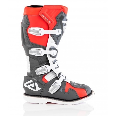 Botas Acerbis X-Race Cinza / Vermelho