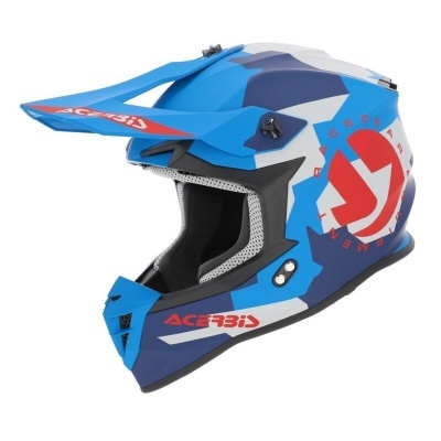 Capacete Acerbis Linear  22-06  Azul Vermelho