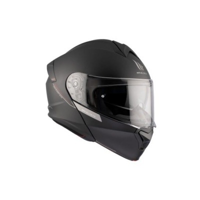 Capacete integral preto mate com viseira transparente