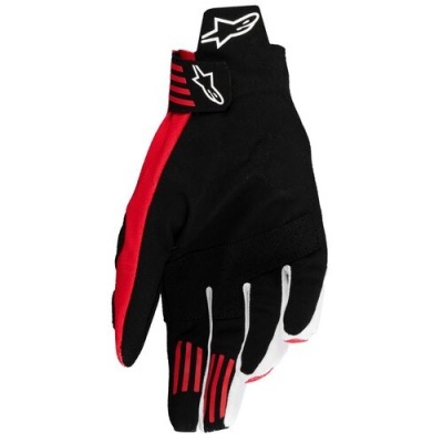 Luvas desportivas pretas, vermelhas e brancas Alpine Stars