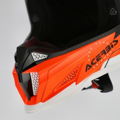 Capacete Acerbis T711  Preto Laranja