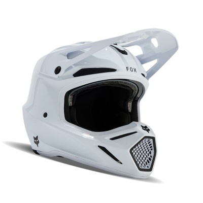 Capacete Fox V3 RS Carbono Solid Branco