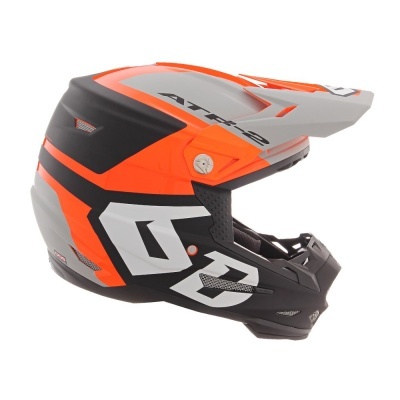 CAPACETE 6D ATR-2 Helo Laranja Cinza