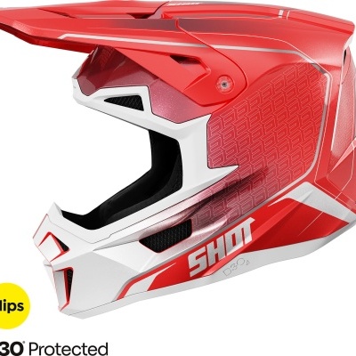 Capacete Shot Lite Ultra  vermelho Pérola