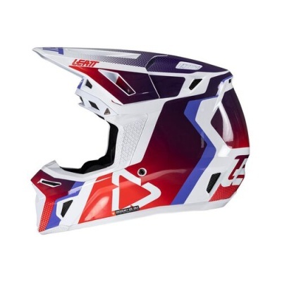 Capacete Leatt 8.5 Branco / Vermelho Com Oculos