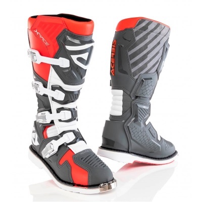 Botas Acerbis X-Race Cinza / Vermelho