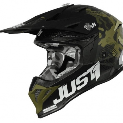 Capacete JUST1 J39 Kinetic camuflage verde militar