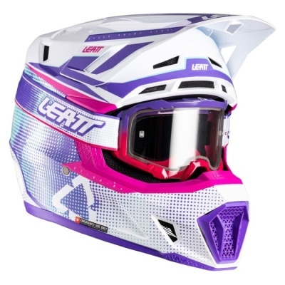 Capacete Leatt 7.5 com oculos purpura