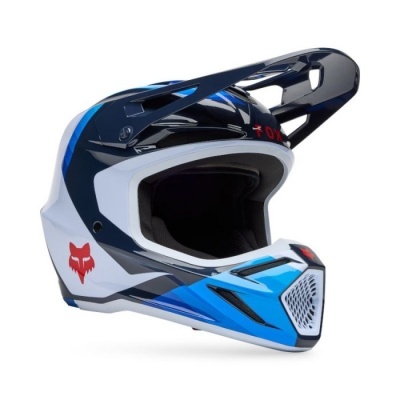 Capacete Fox V3 Fade azul branco