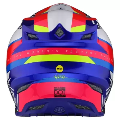 Capacete de motocross colorido com etiquetas Mips e selo DOT