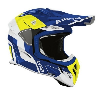 Capacete AIROH AVIATOR ACE 2 Shild Amarelo Azul