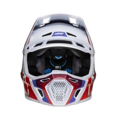 Capacete Leatt 8.5 Branco / Vermelho Com Oculos