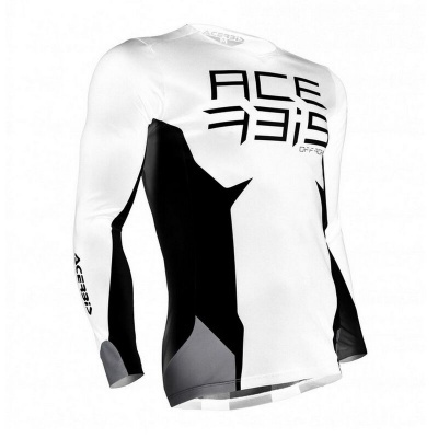 Camisola Acerbis MX J-Track Three Branco - Preto