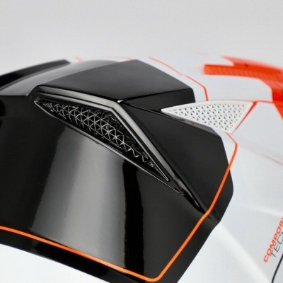Capacete Acerbis T711  Preto Laranja