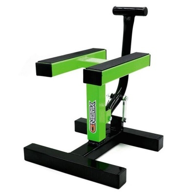 Suporte para guitarra preto e verde com texto GENETIK