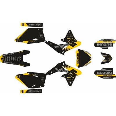 Kit Autocolantes Completo Suzuki RMZ 450 08-17 Cinza/Preto