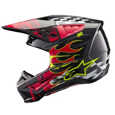 Capacete Alpinestars S-M5 Rash Vermelho