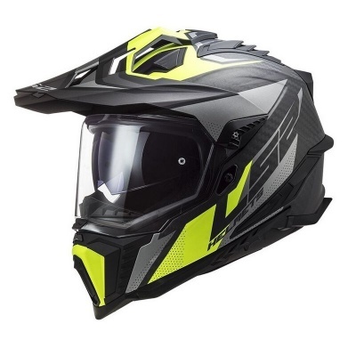 Capacete LS2 MX701 C Explorer Focus Titanio/Amarelo