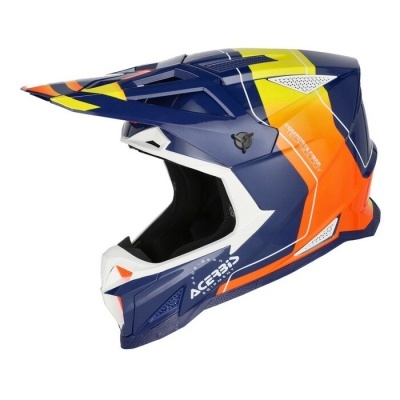 Capacete Acerbis T711  Azul Laranja