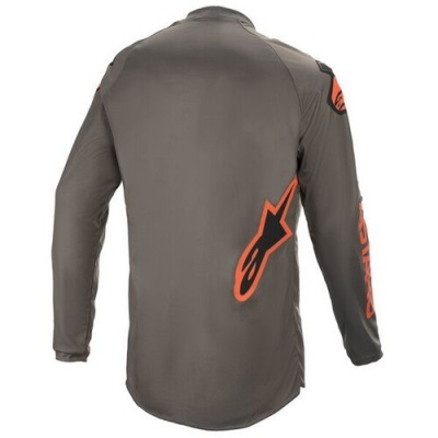 Camisola cinzenta de manga comprida com logótipos Alpinestars laranja