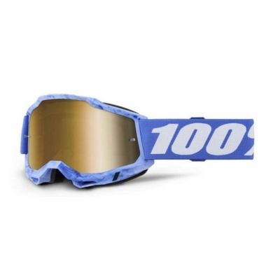 Oculos 100% Accuri 2 M2 Epelhado Azul Dourado