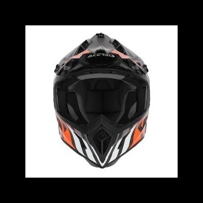 Capacete Acerbis Steel Carbon Preto Laranja