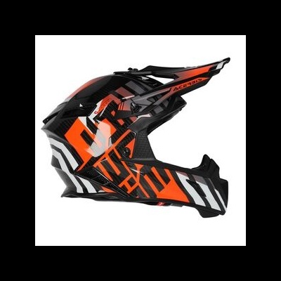 Capacete Acerbis Steel Carbon Preto Laranja