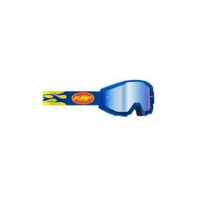 Oculos 100% FMF Flame 2021 Azul - LENTE Espelhada