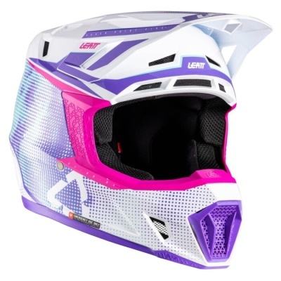 Capacete Leatt 7.5 com oculos purpura