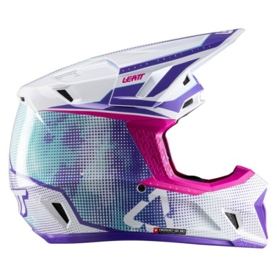 Capacete Leatt 7.5 com oculos purpura