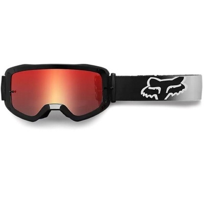 Óculos de proteção desportivos com lente vermelha e correia preta e cinza com logótipo