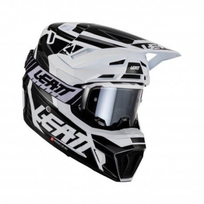Capacete Leatt 7.5 2023 Branco Com Oculos