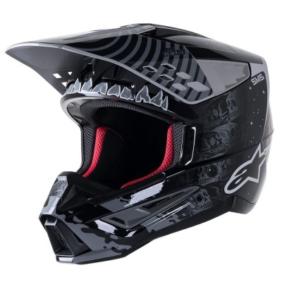 Capacete Alpinestars S-M5 Action Solar Flare Preto