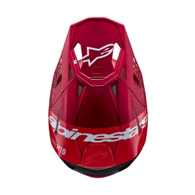 Pala vermelha de capacete motocross Alpinestars M10