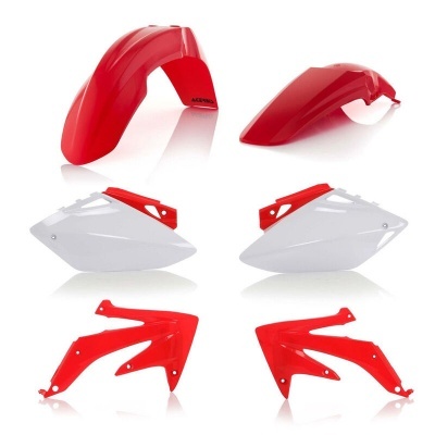 Conjunto de peças plásticas para motocicleta em vermelho e branco