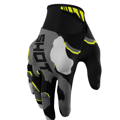 Luvas DRIFT CAMO Camo / Amarelas neon SHOT
