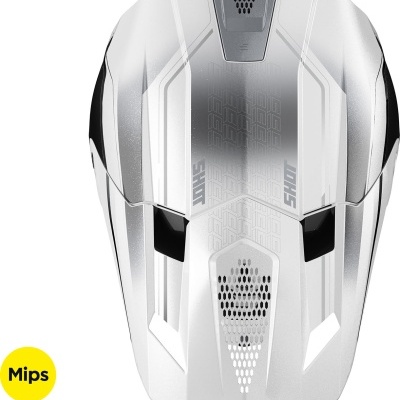 Capacete Shot Lite Ultra  Preto / Branco Pérola