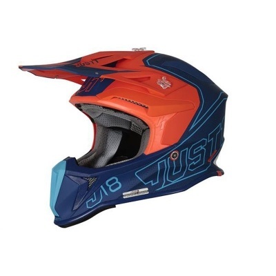 Capacete JUST1 J18 Vertigo Azul Laranja