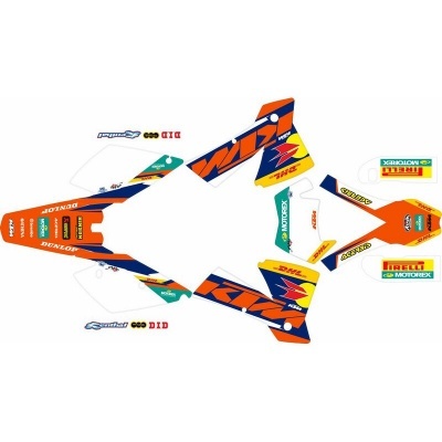 Autocolantes coloridos para moto KTM com várias marcas