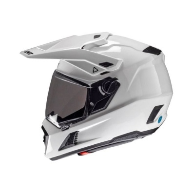 Capacete Leatt Adventure 8.5 Branco com oculos